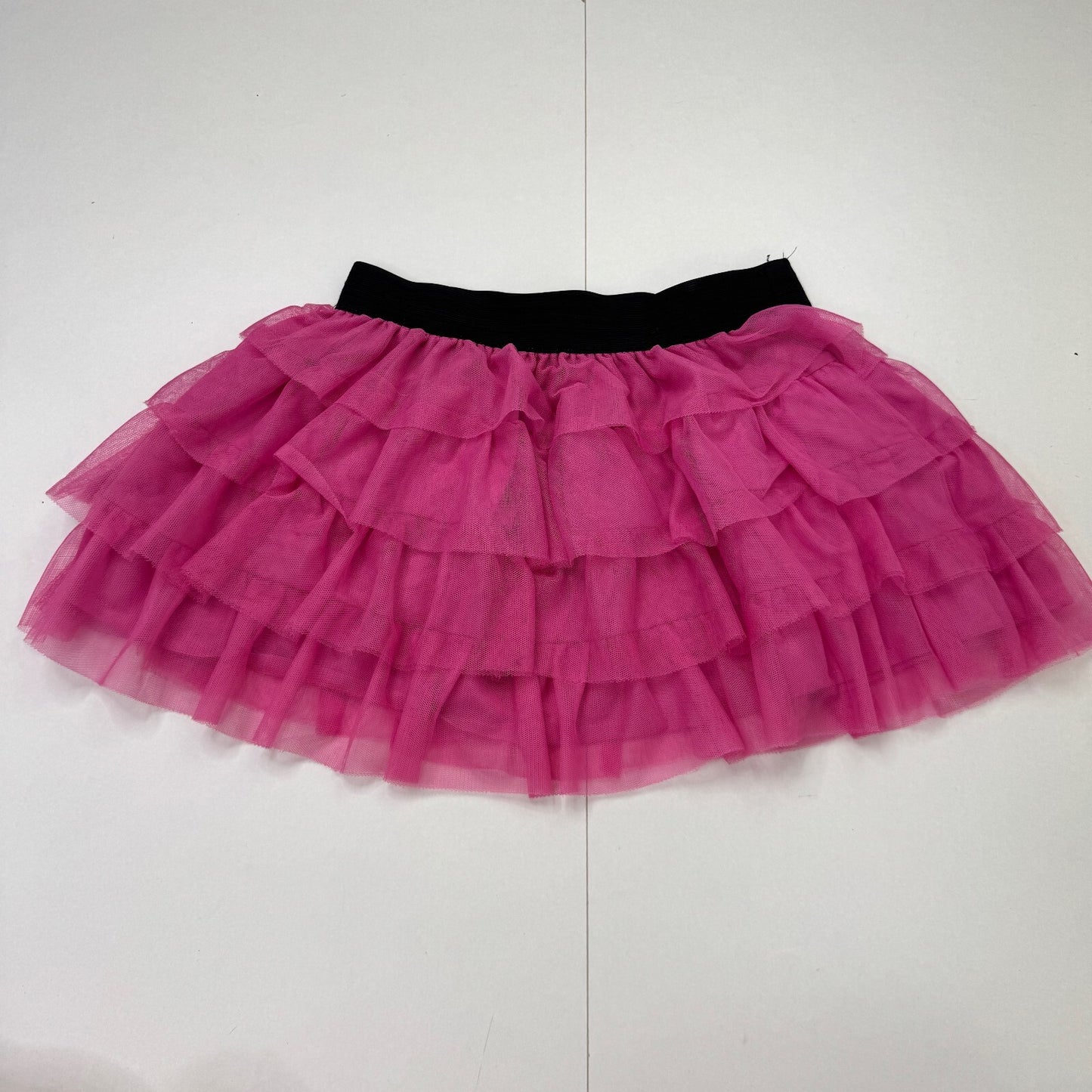 Y2K vintage mini skirt mesh tutu frilly rara tiered pink black ruffle