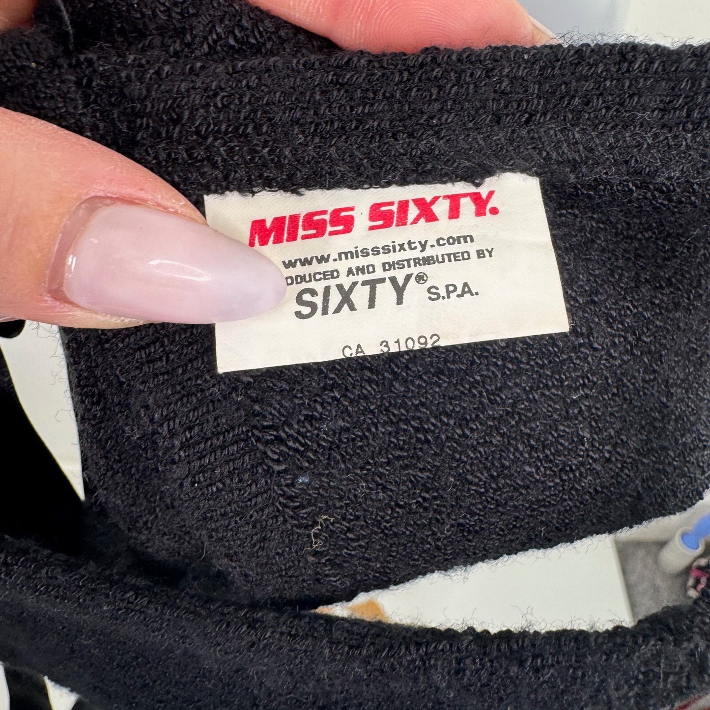 Y2K vintage Miss Sixty crop top bandeau open back lace up fine knit
