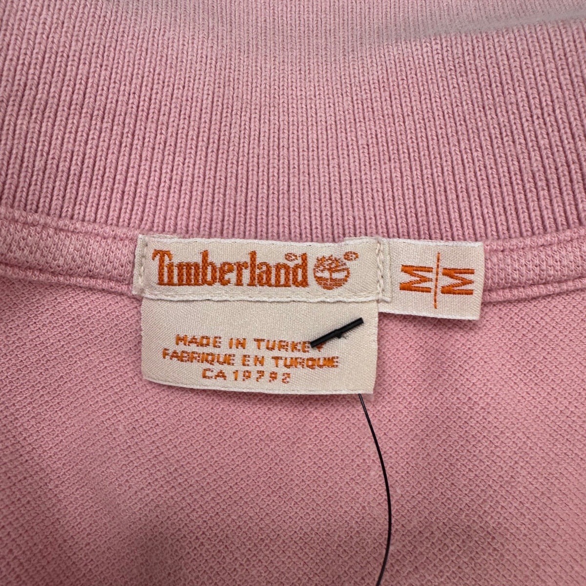 Y2K vintage Timberland polo top henley sleeveless tank collar pale pink