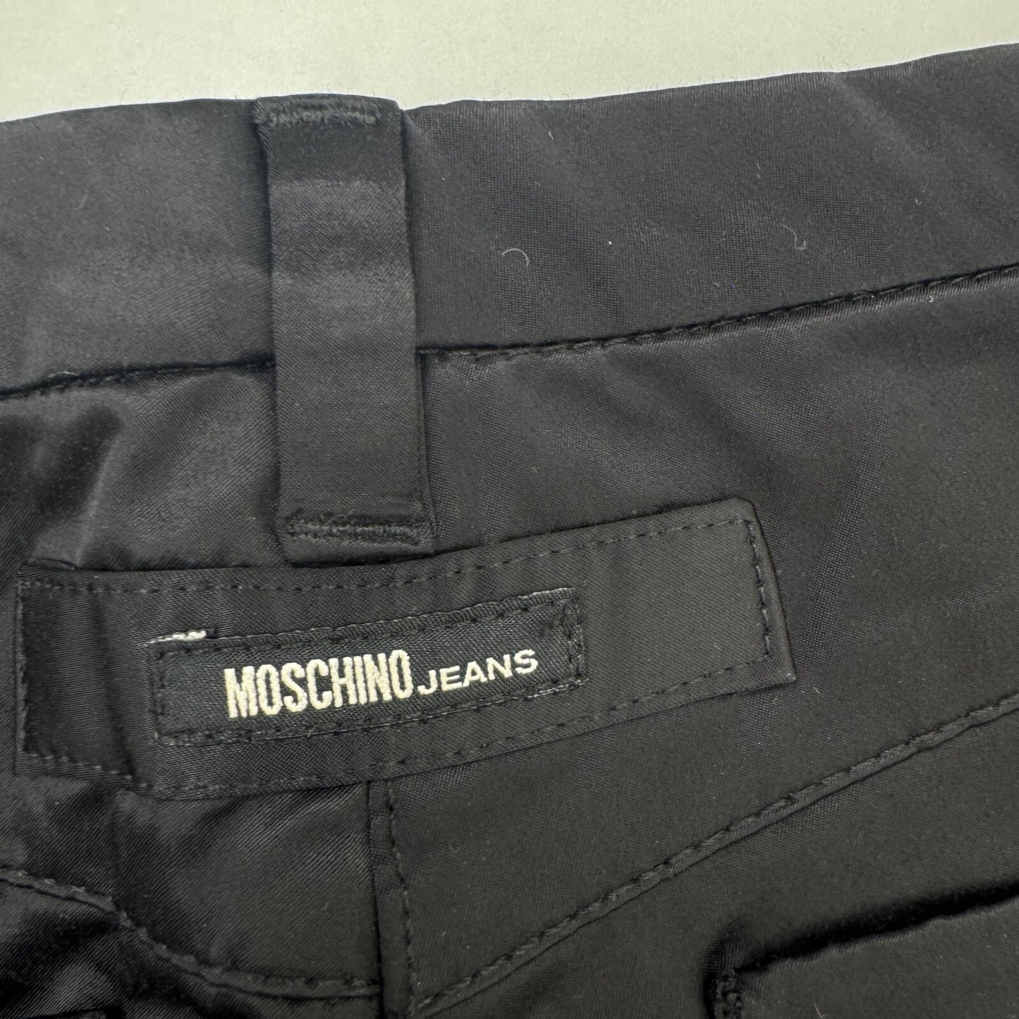 Y2K vintage Moschino Jeans bootcut trousers formal low rise satin hearts
