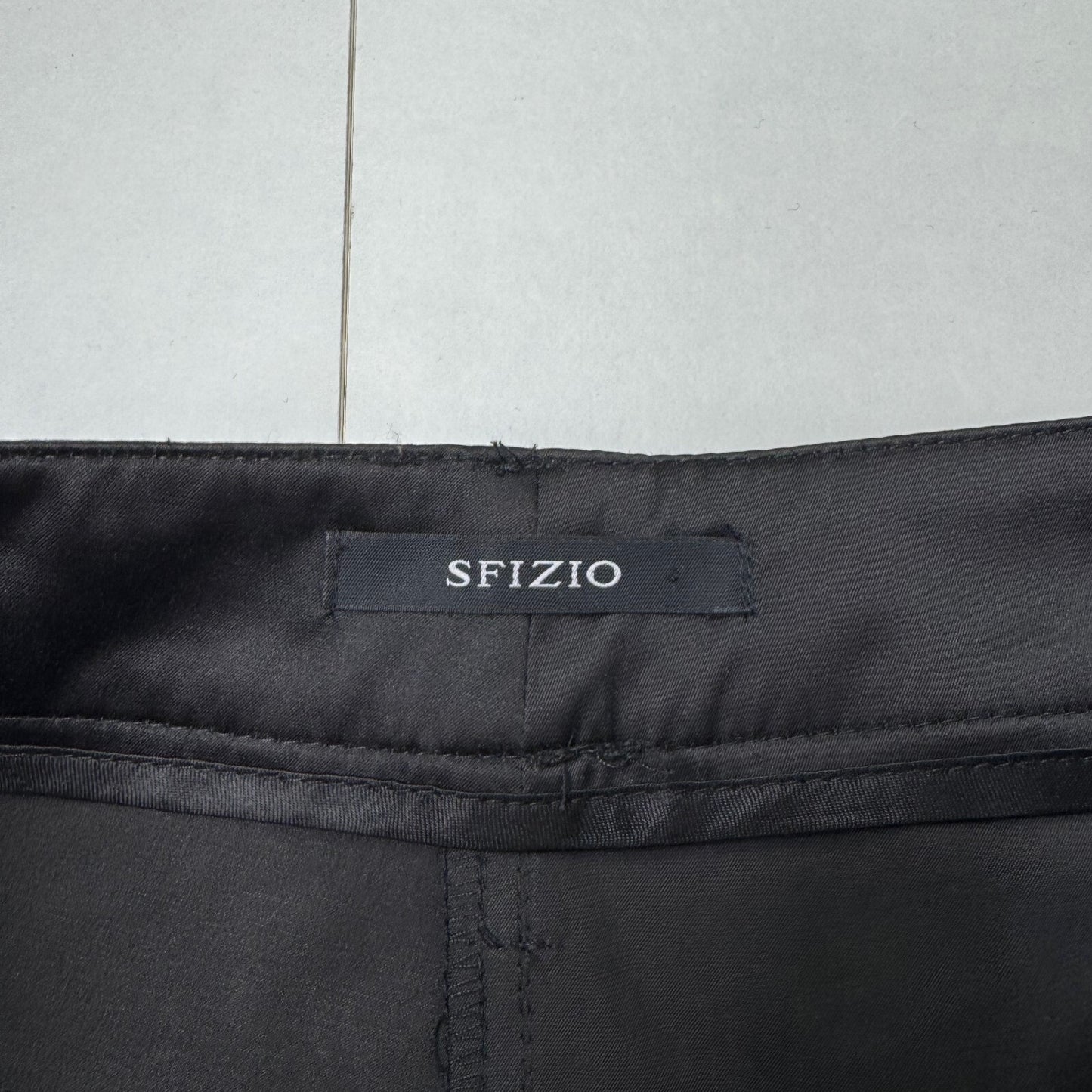 Y2K vintage ultra low rise tailored trousers straight leg formal shiny stretchy