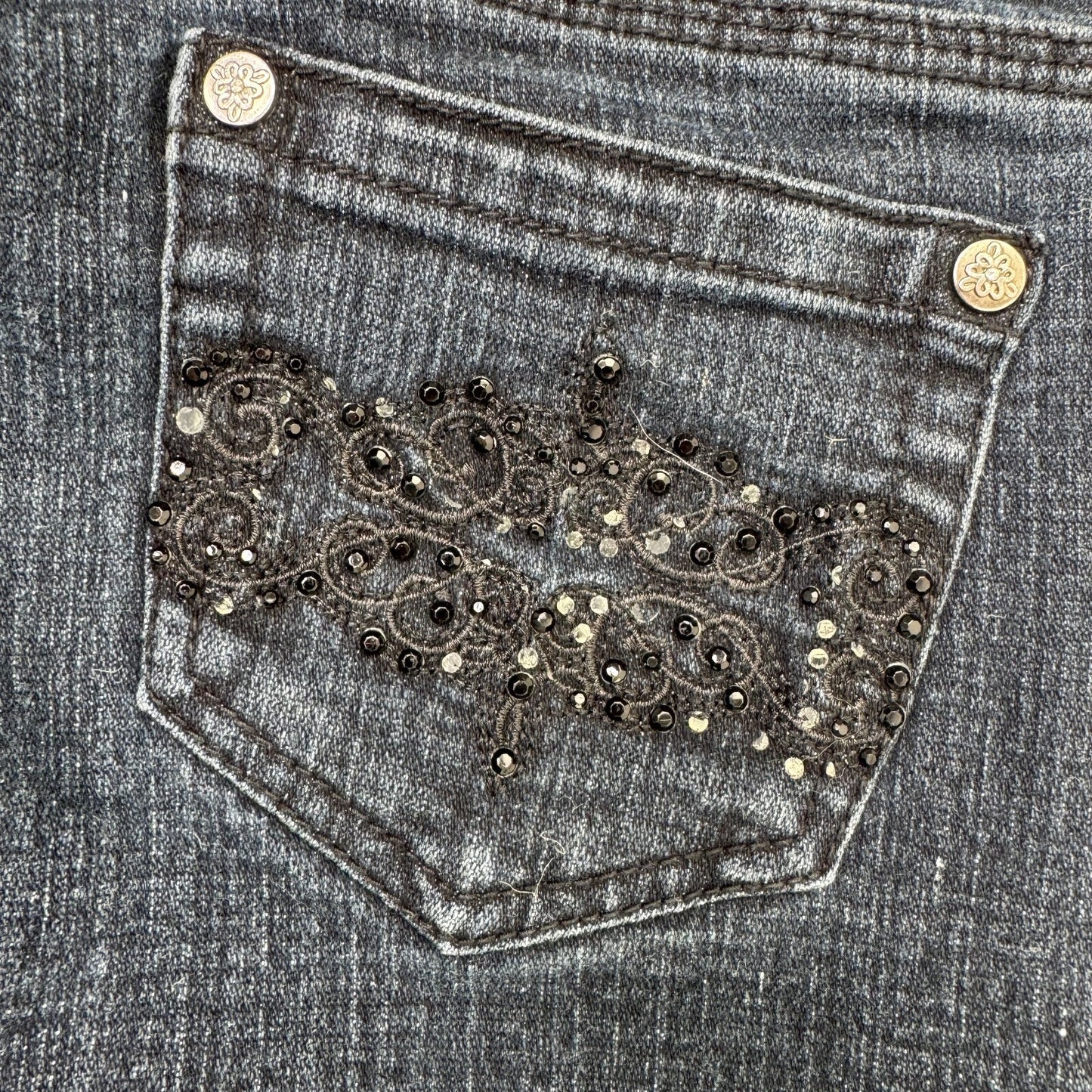 Y2K vintage Jane Norman bootcut denim jeans low rise embroidered stretchy