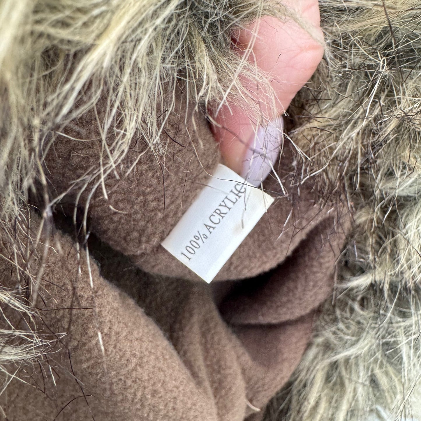 Y2K vintage trapper hat faux fur pom poms cable knit brown unisex