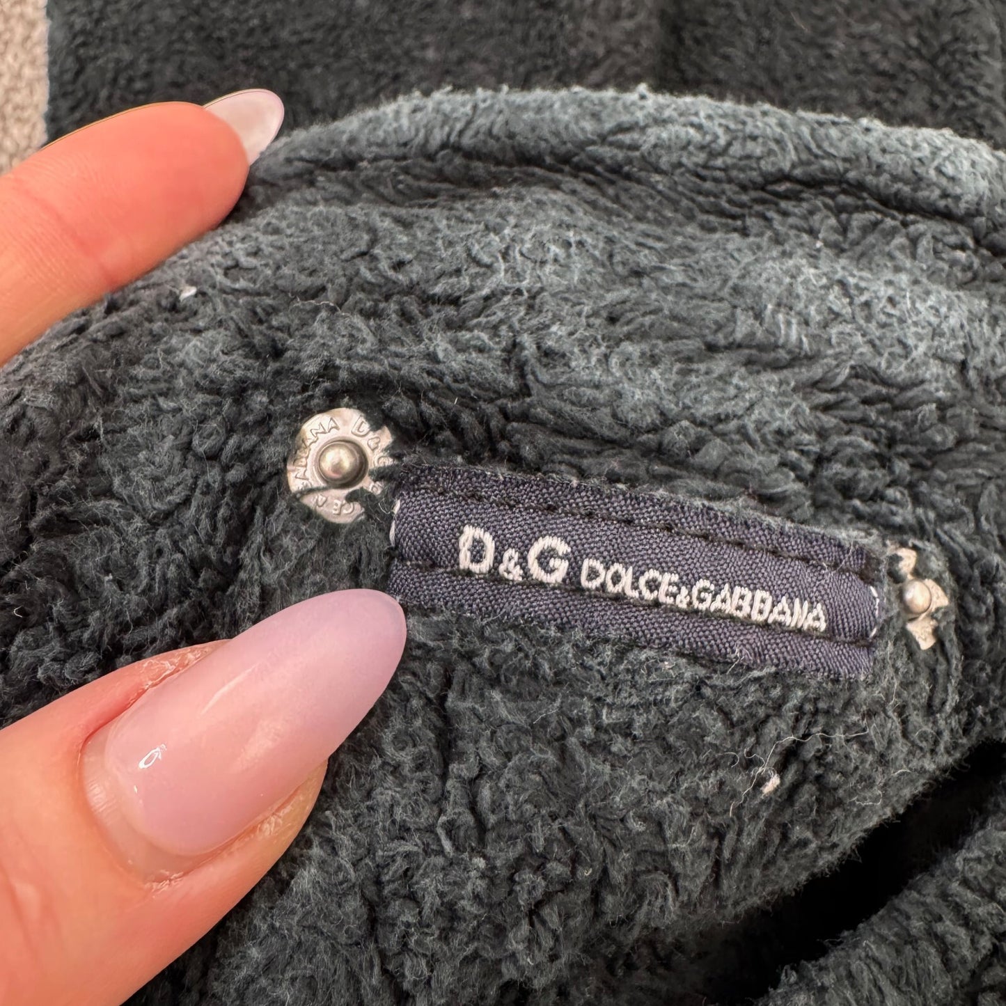 Vintage Dolce & Gabbana trousers fleece teddy straight leg baggy fluffy
