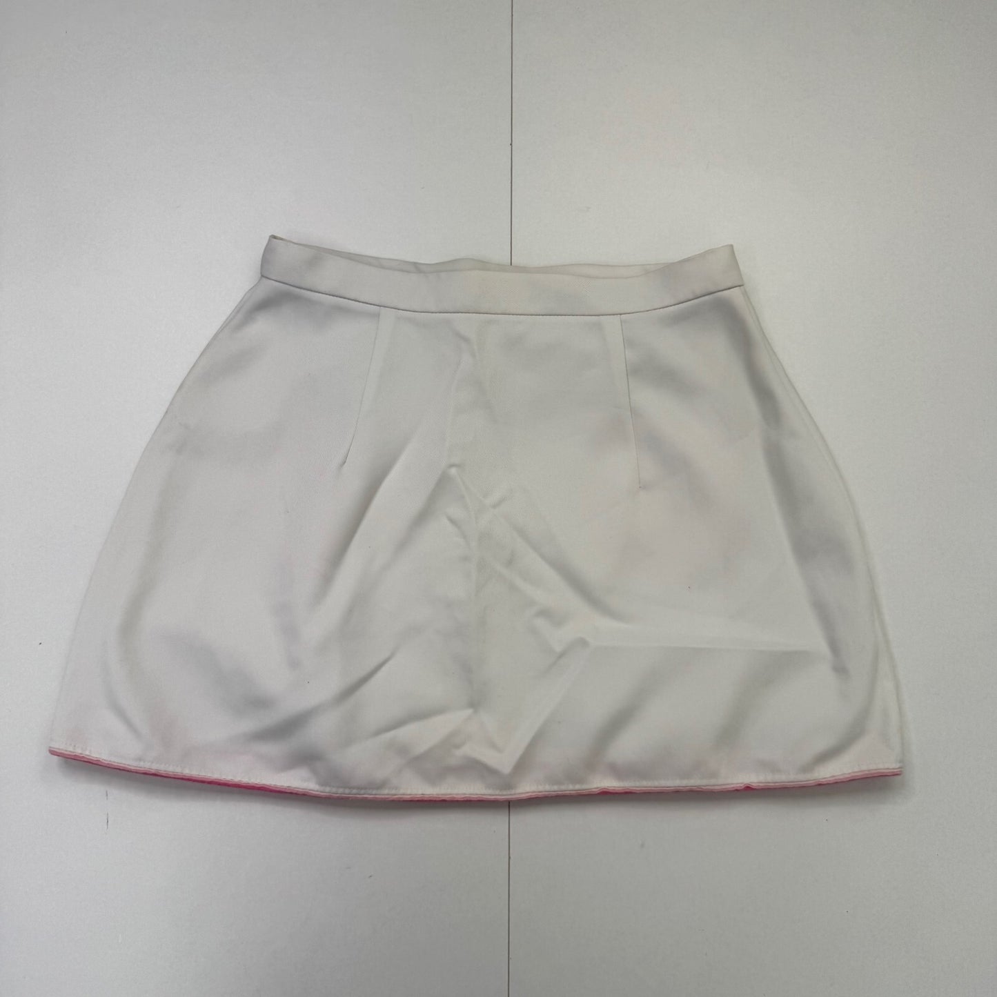 Vintage 80s Fred Perry Tennis Wrap Mini Skirt White Pink Made in England