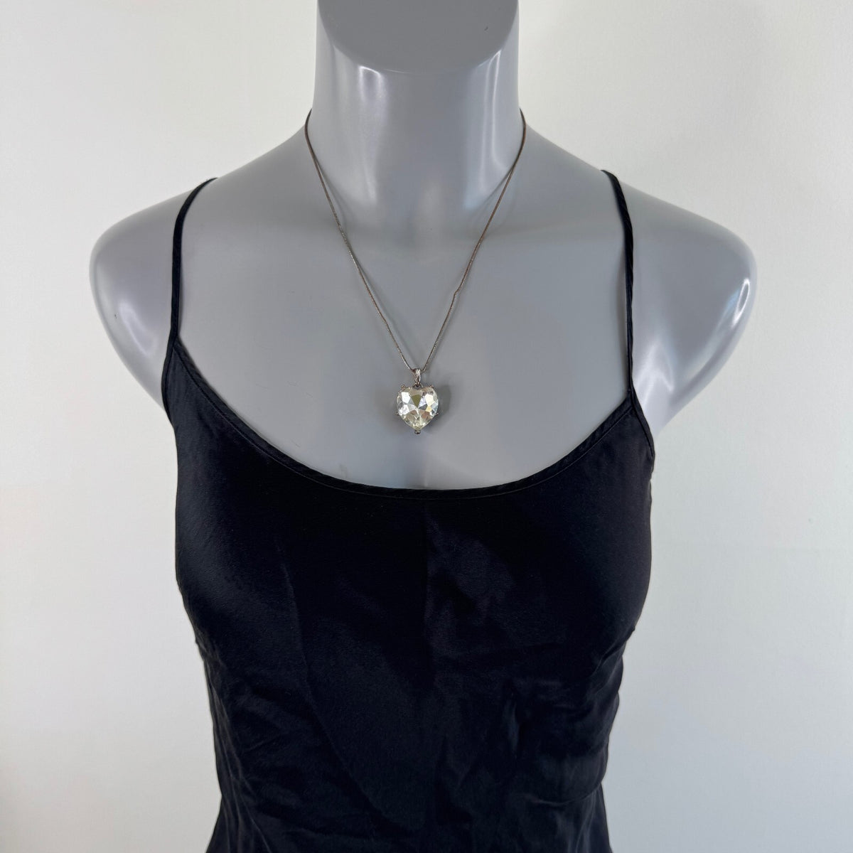 Marjolaine vintage 100% silk mini dress heart shells lace up open back slip