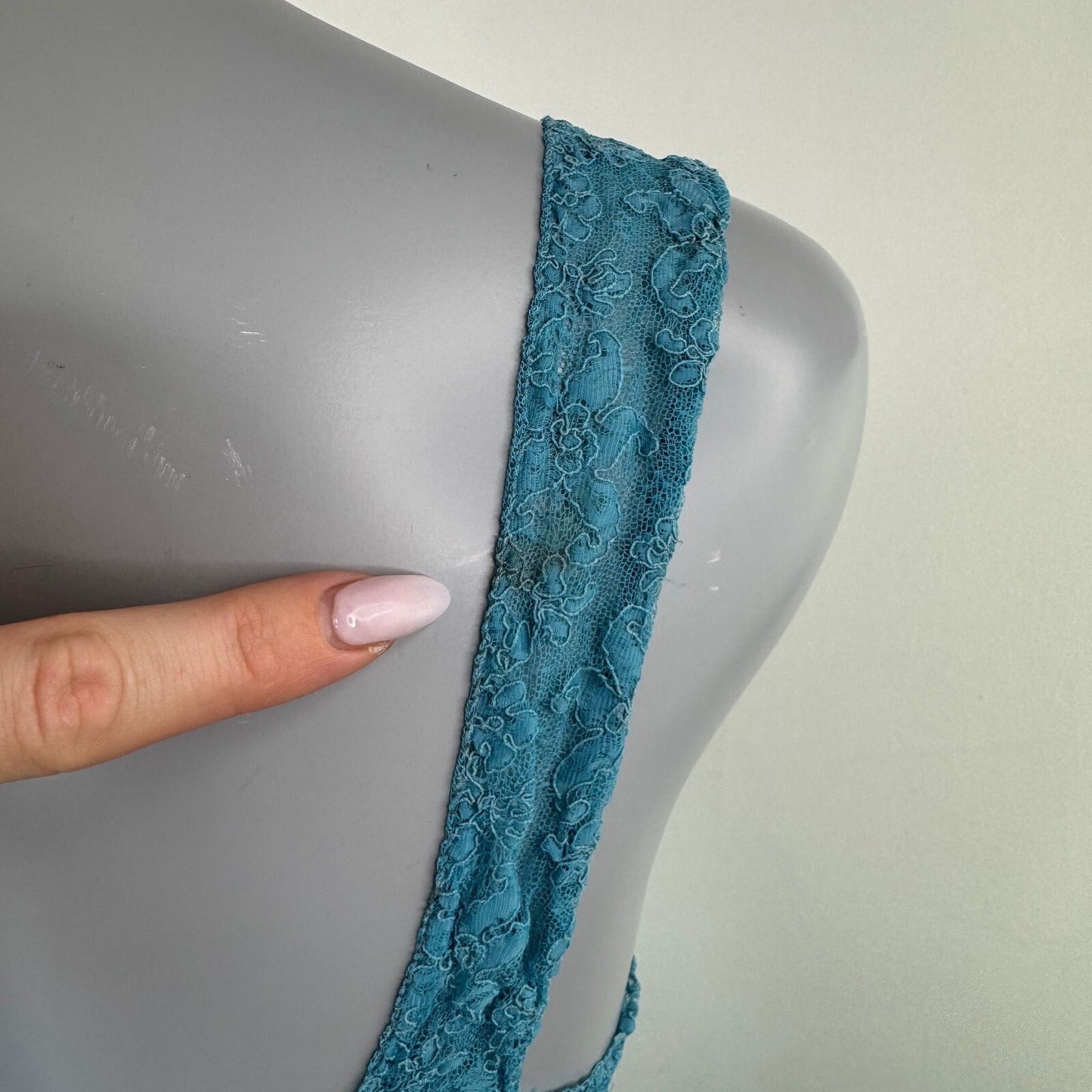 Vintage lingerie sheer maxi dress mesh lace trim bow coquette chiffon nightdress