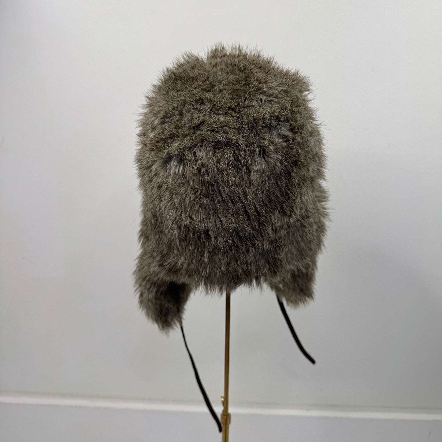 Y2K vintage trapper faux fur hat dark brown unisex
