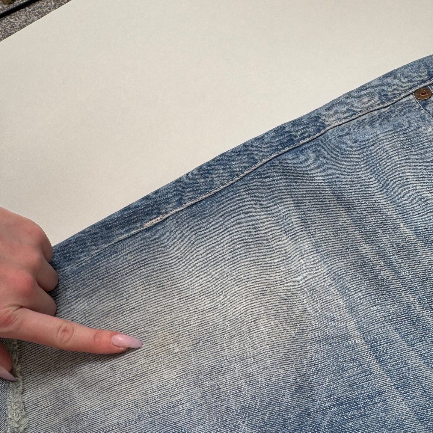 Y2K vintage True Religion capri jeans denim cropped light blue turned hem