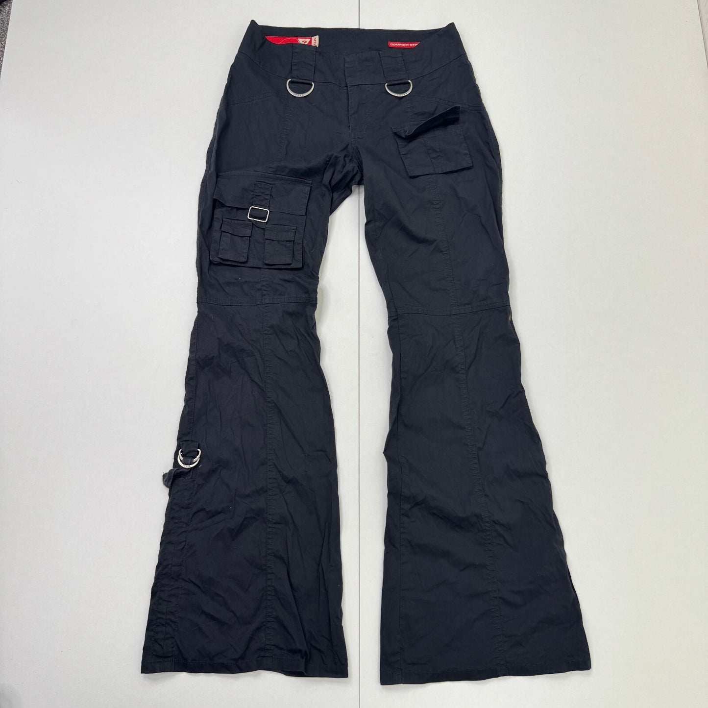 Y2K vintage Guess low rise cargo trousers pants utility baggy pockets stretchy