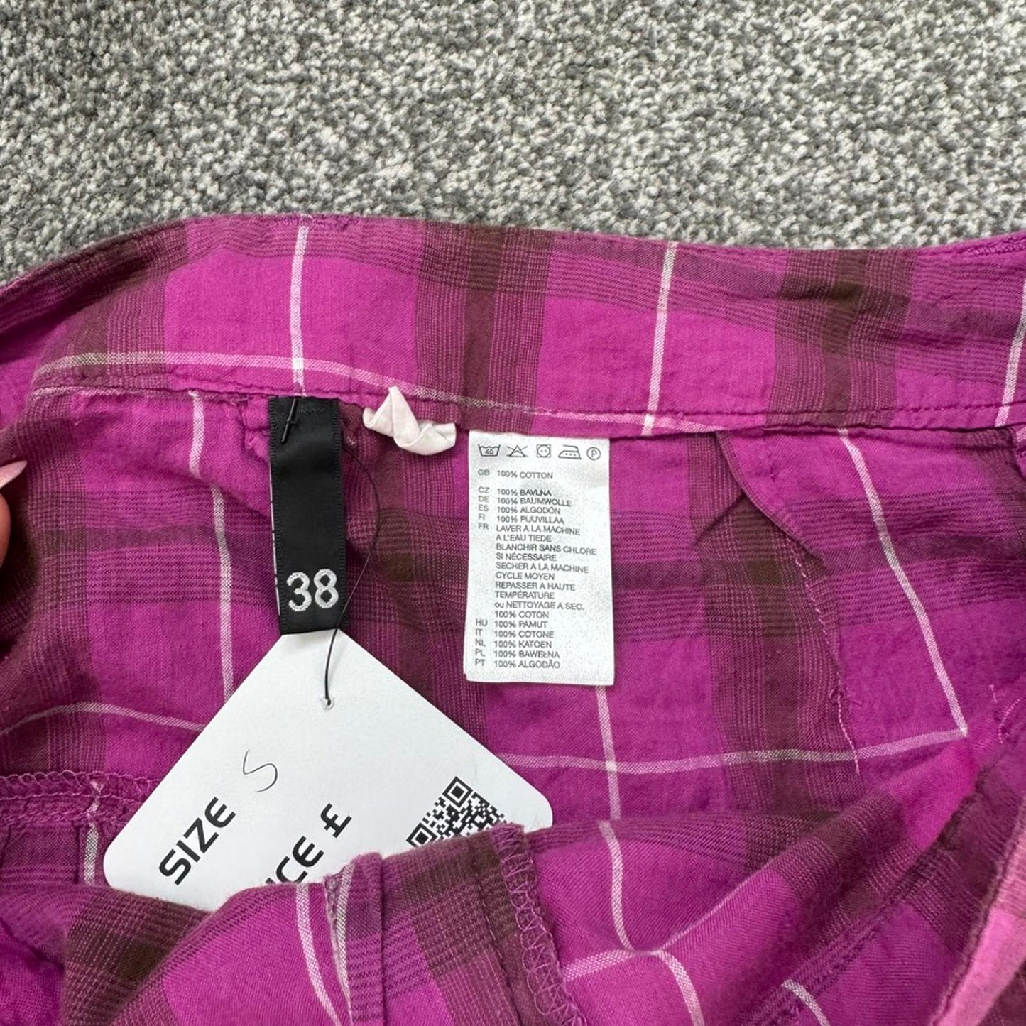 Y2K vintage mid rise tartan mini skirt rara a line purple
