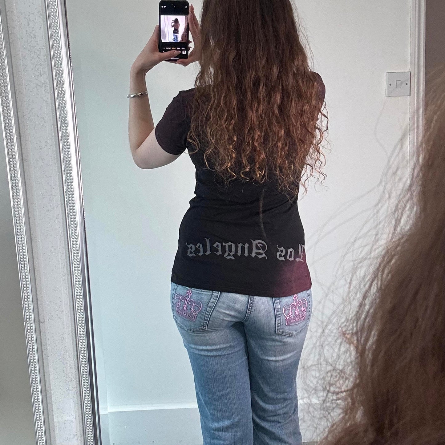 Y2K vintage swallow birds graphic print mcbling t shirt top