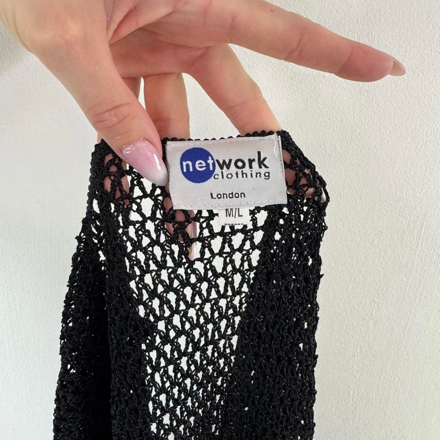 Y2K vintage crochet sequin embellished cardigan knit 3/4 sleeve scoop neck