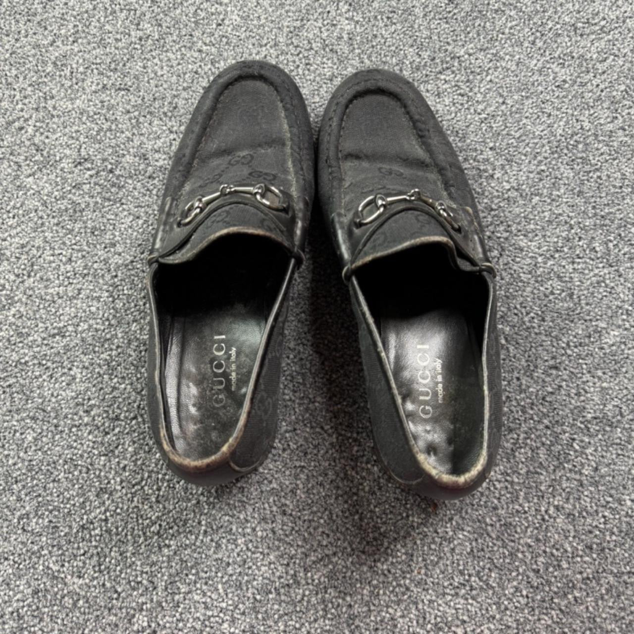 Vintage Gucci monogram loafers