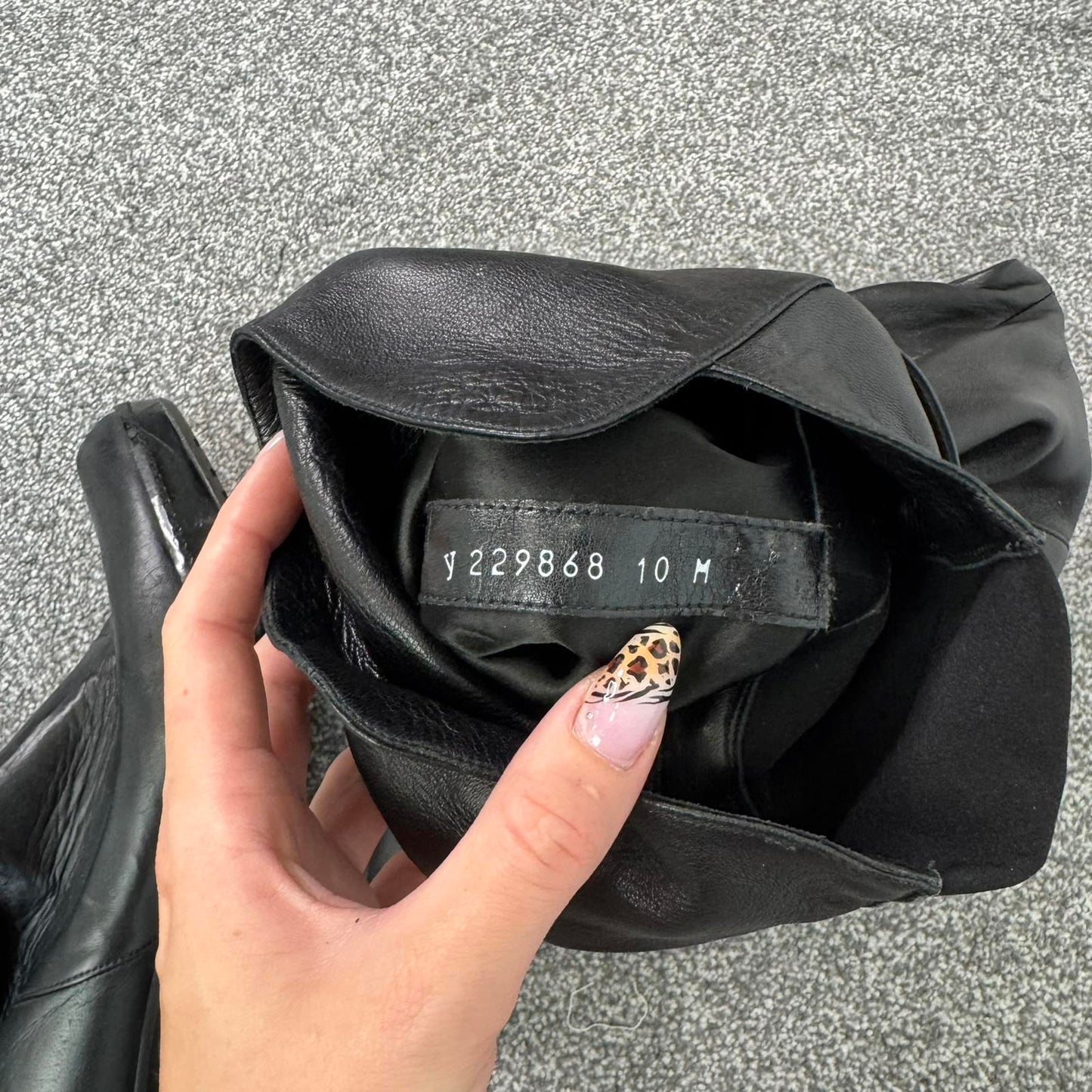 Stuart Weitzman black nappa leather over the knee buckle up boots heeled UK 8