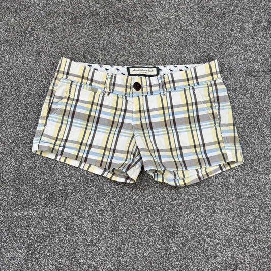 Y2K vintage Abercrombie & Fitch low rise mini shorts tartan check print