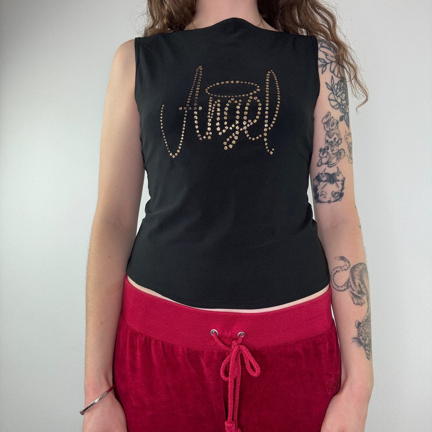 Y2K angel slinky tank top