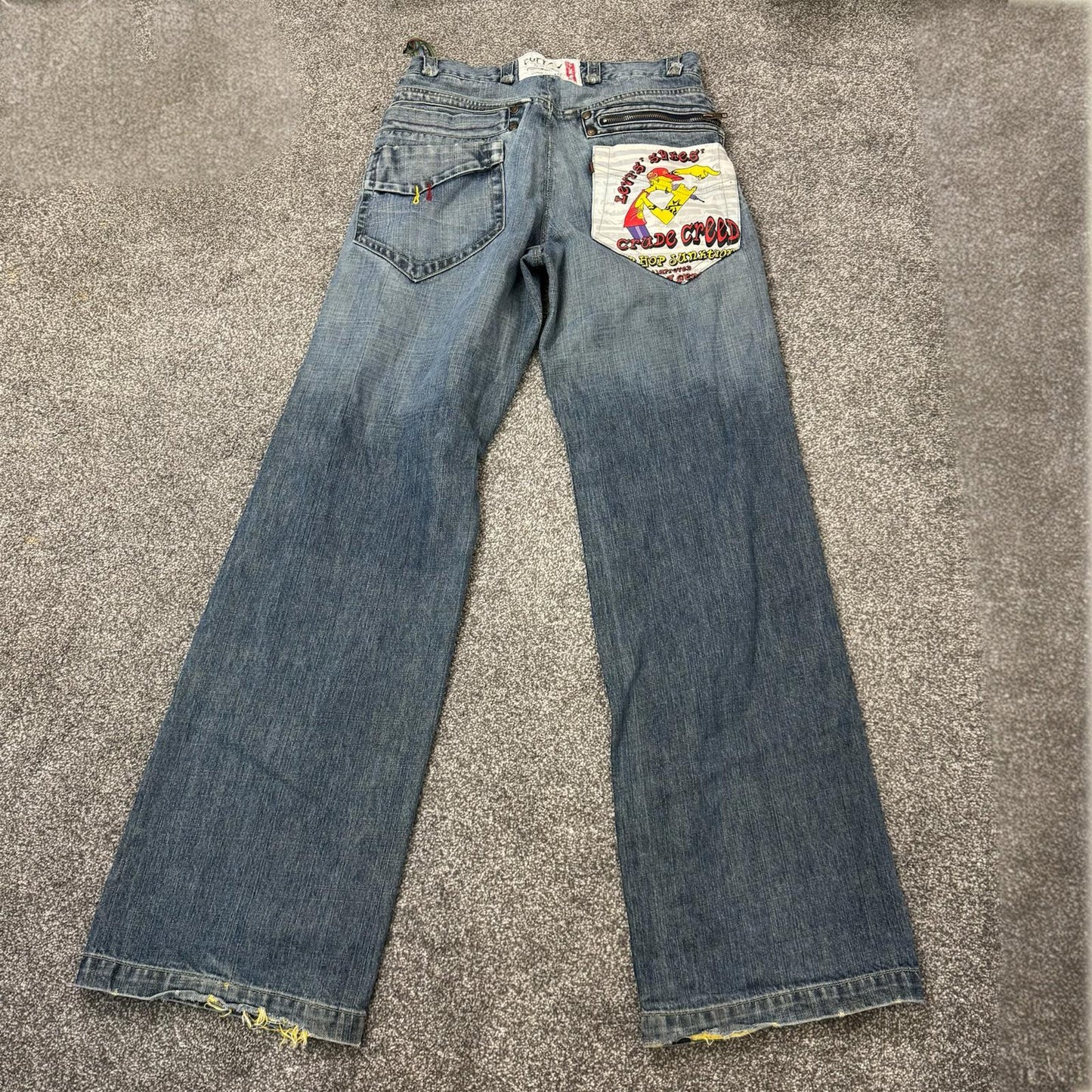 Y2K vintage Levi's sykes crude creed hip hop baggy denim jeans distressed