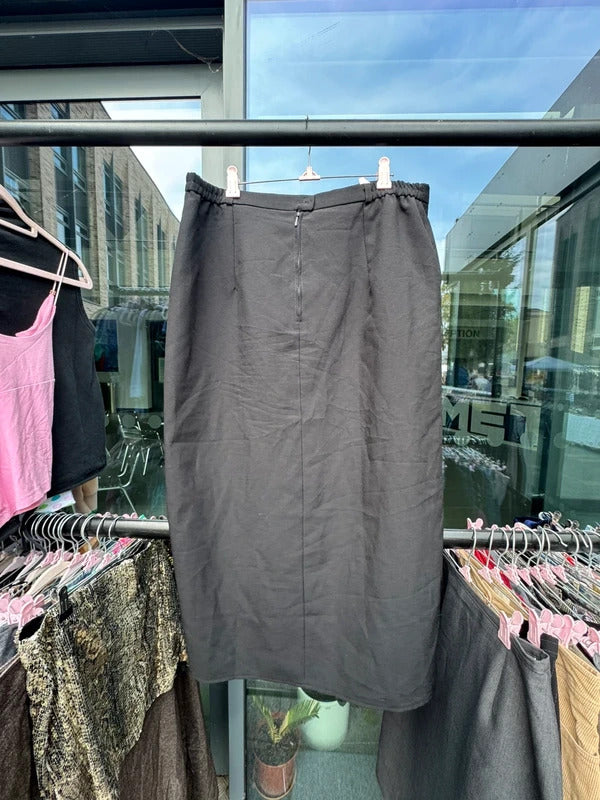 Y2K vintage maxi skirt a line rhinestone slit