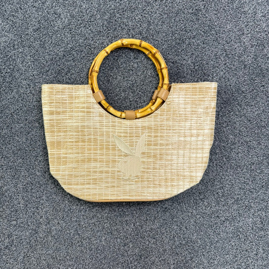 Y2K Playboy summer straw bamboo handbag