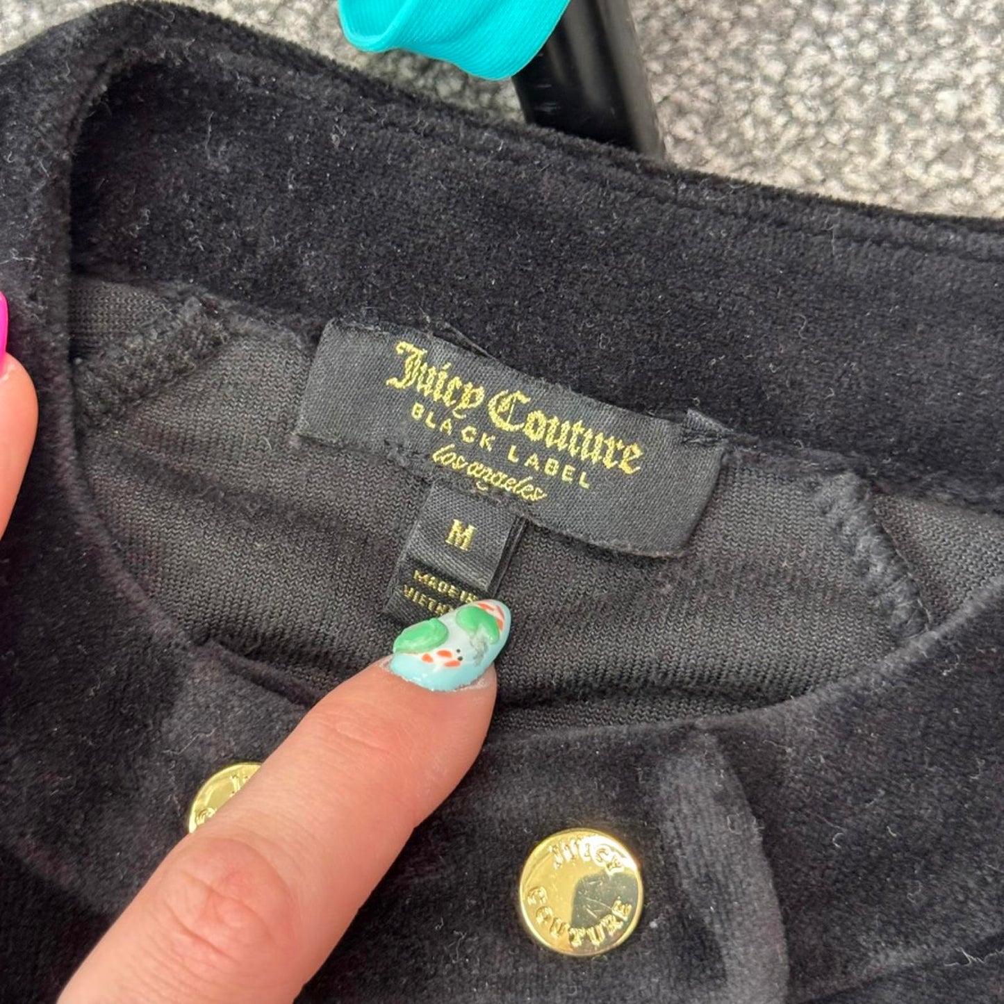 Vintage Juicy Couture black zip up velour jumper