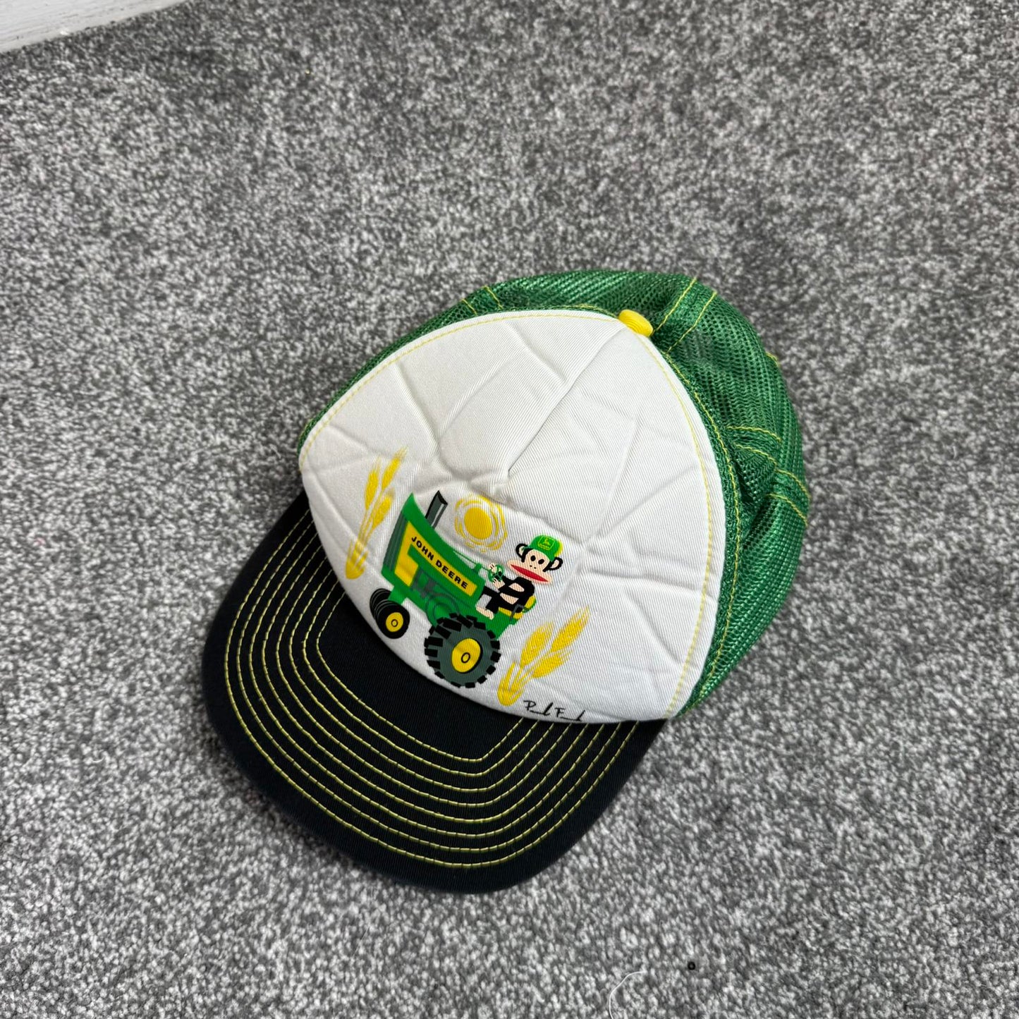 Y2K vintage Paul Frank John Deere trucker hat cap 2004 tractor