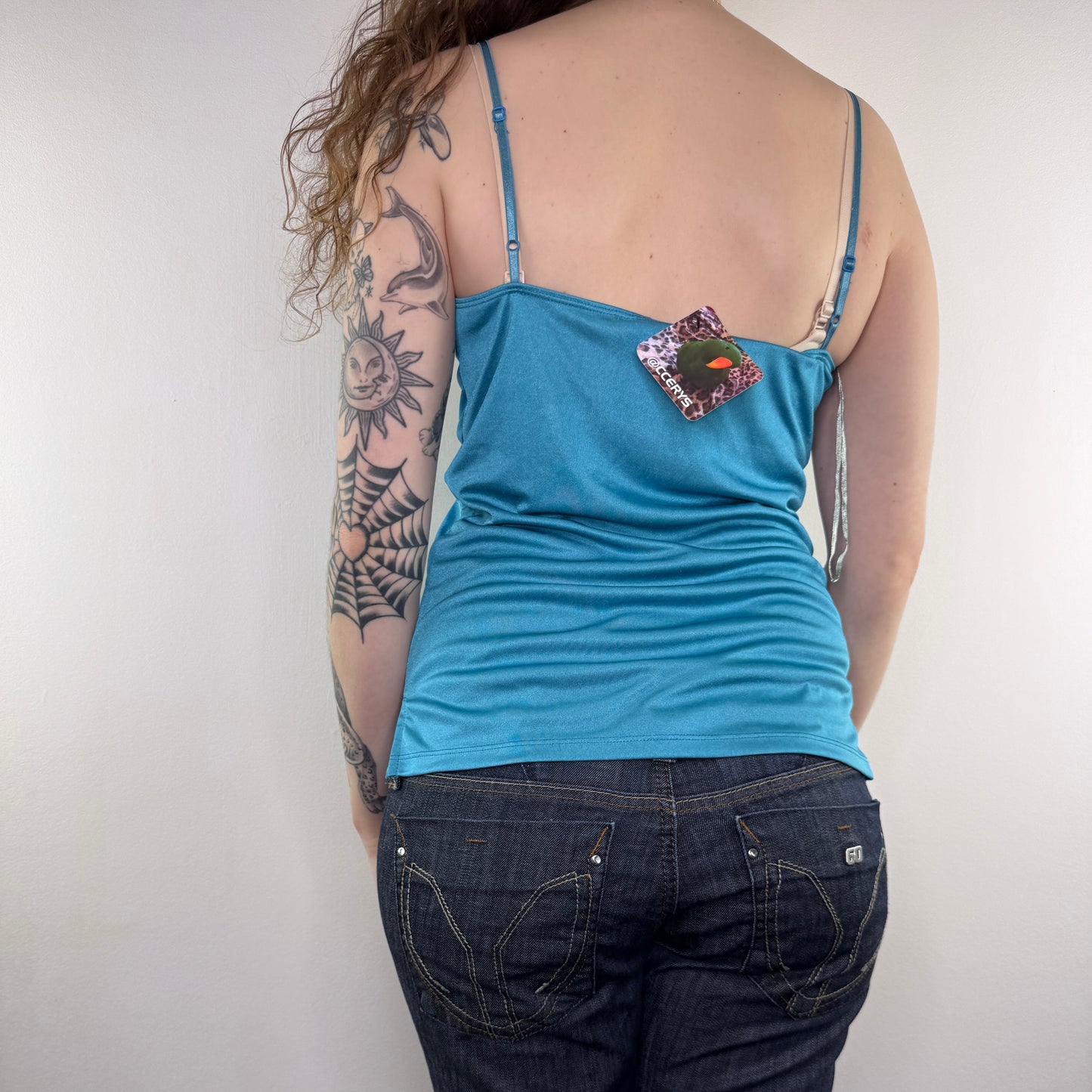 Y2K vintage slinky sequin cami top