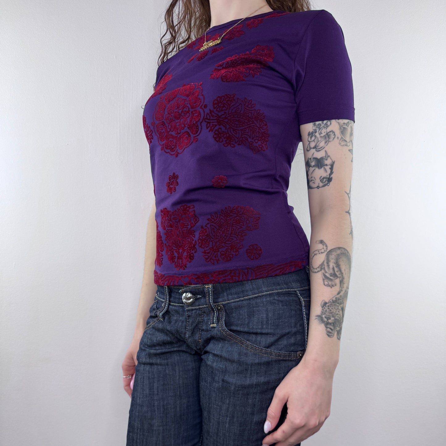 Y2K vintage Kookai fitted paisley top