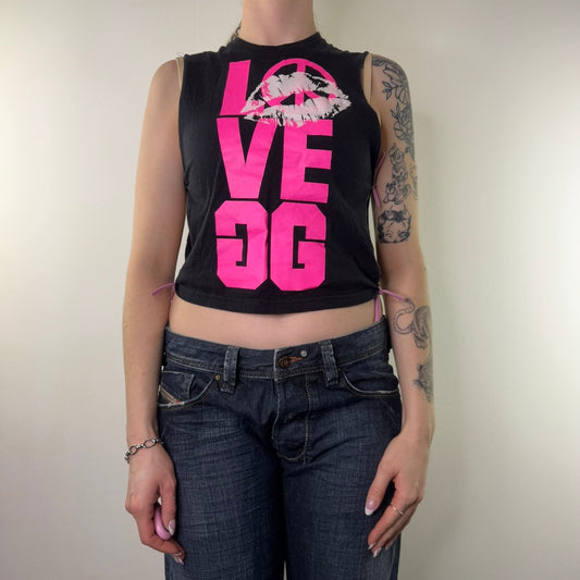 Y2K vintage mcbling clubbing rave love tank top
