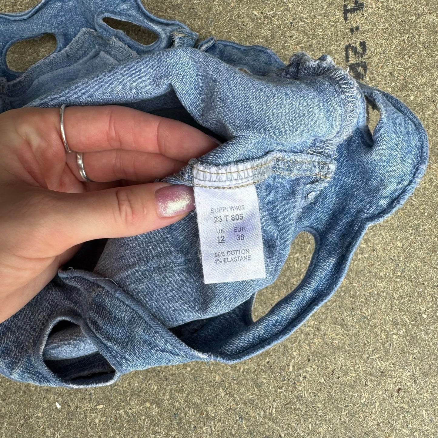 Y2K vintage stretchy denim mini shorts cut out mid rise