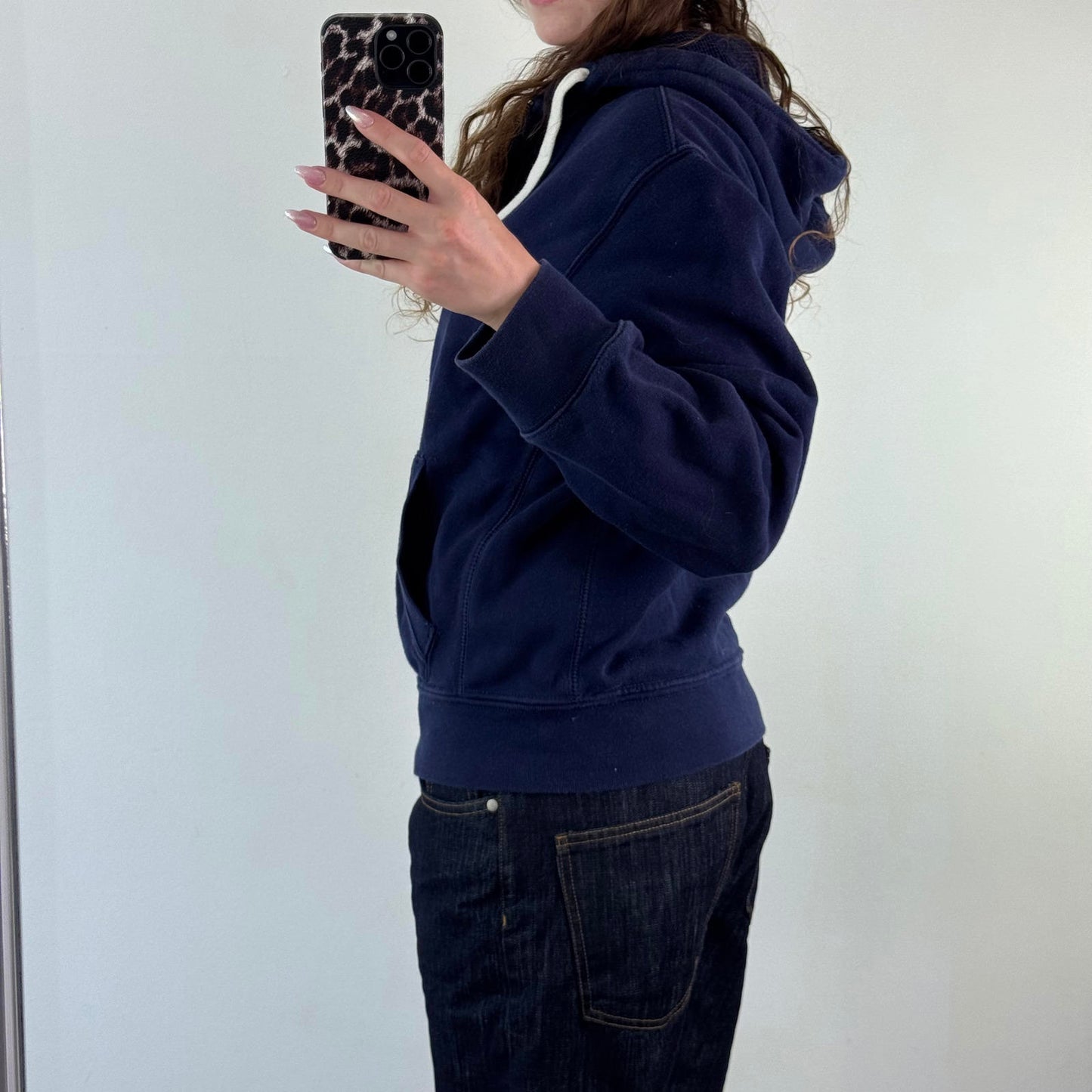 Vintage Polo Ralph Lauren zip up hoodie navy thick heavyweight