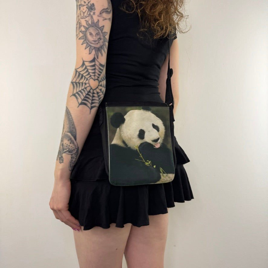 Y2K vintage panda cargo side bag