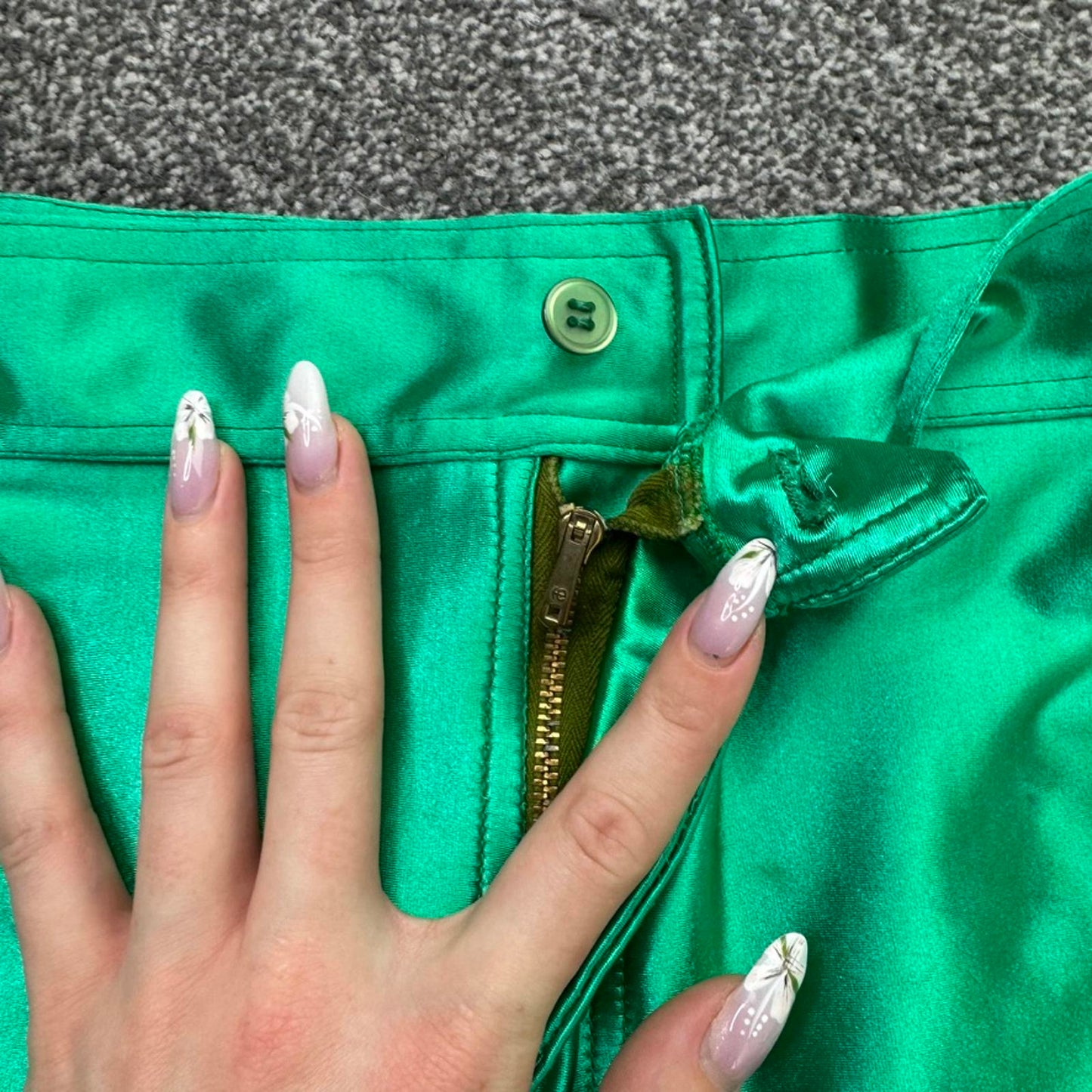 True vintage Peter Golding disco pants trousers stretchy satin shiny