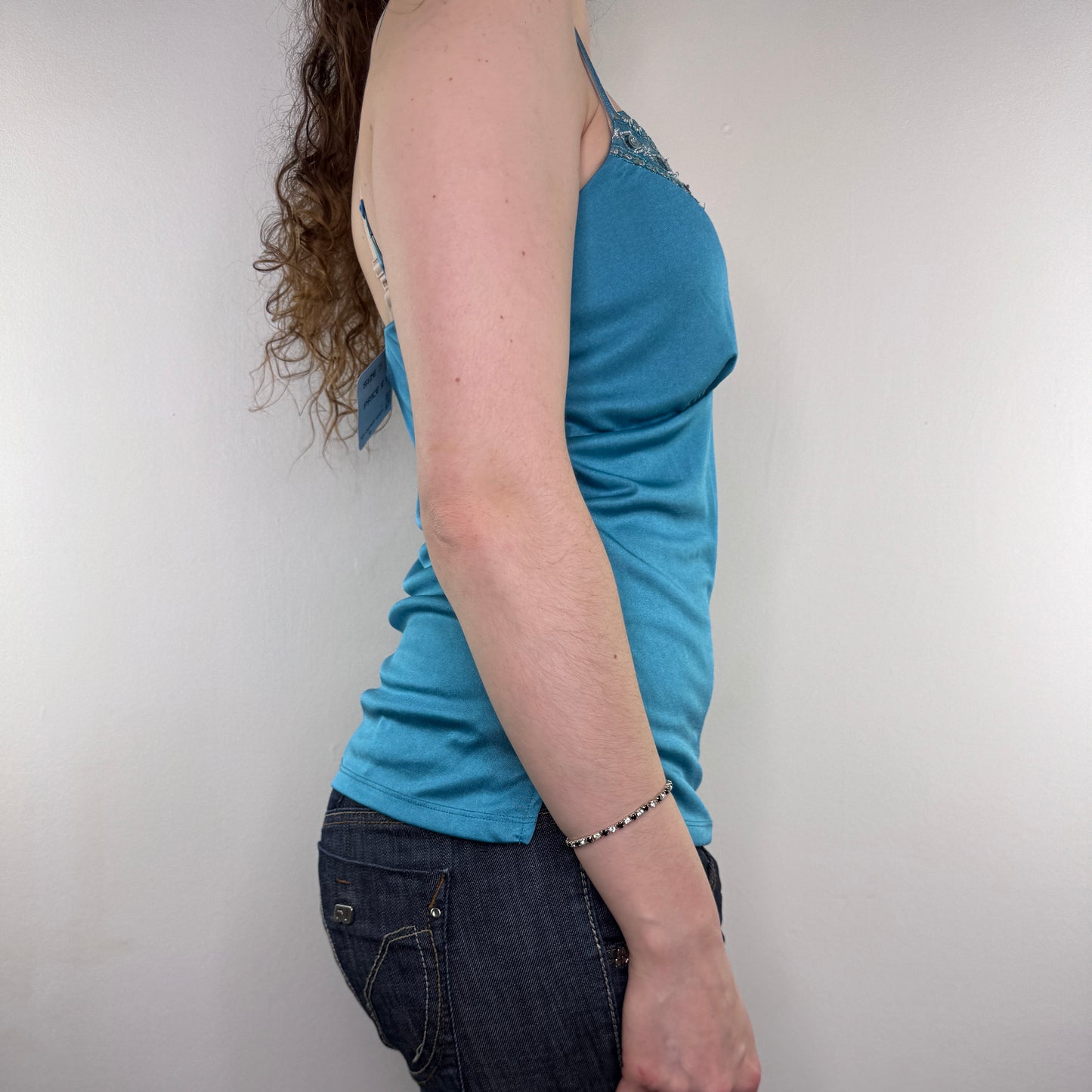 Y2K vintage slinky sequin cami top