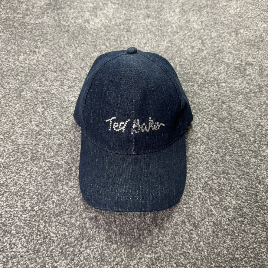 Y2K vintage Ted Baker dark denim rhinestone cap