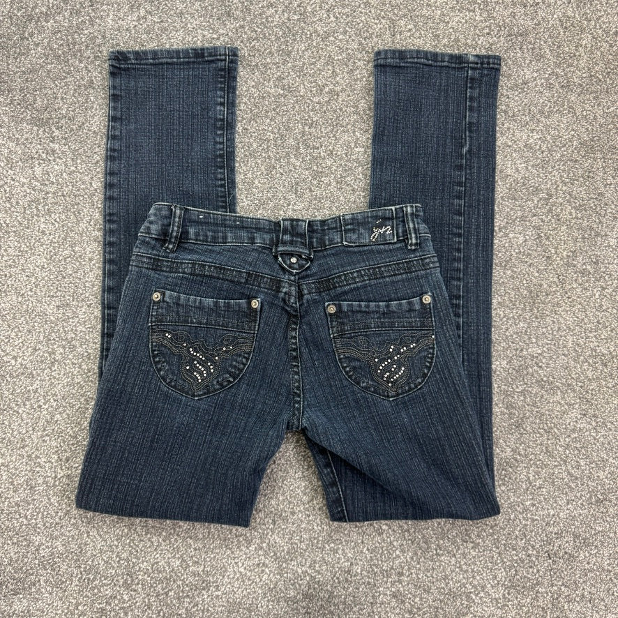 Y2K vintage Jane Norman low rise straight leg jeans rhinestone