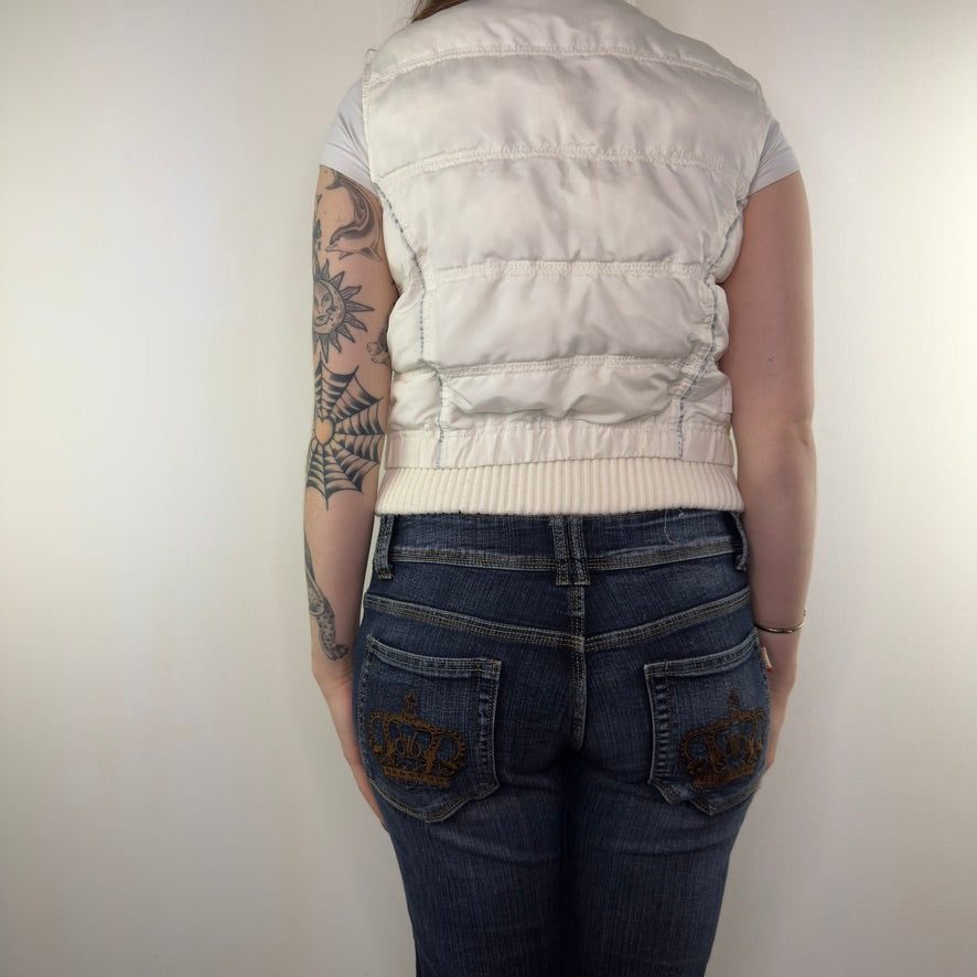 Y2K vintage River Island sleeveless puffer gilet bodywarmer