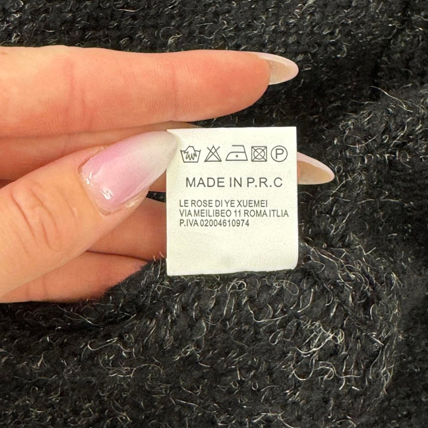 Y2K vintage wool mohair blend cardigan genuine fur ruffle trim long length