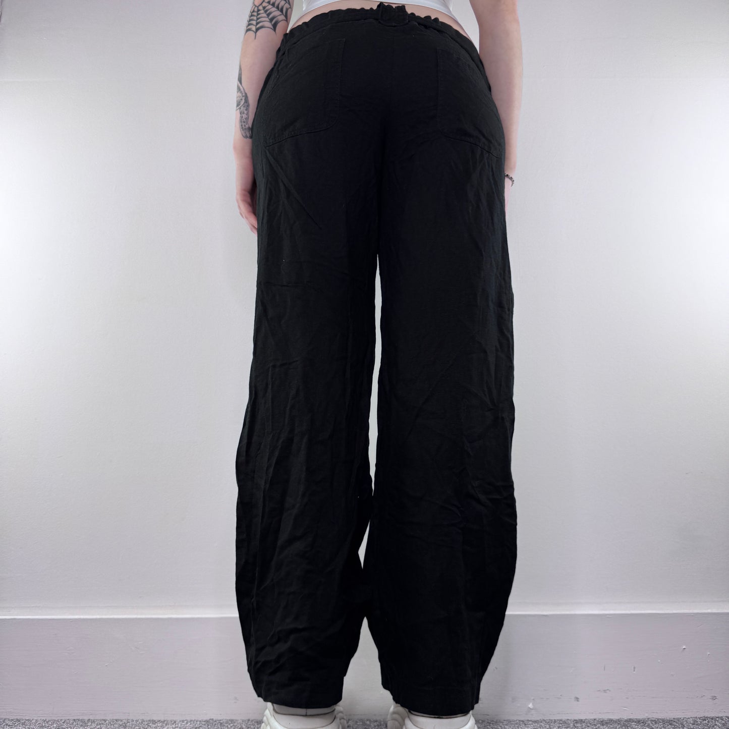 Y2K vintage lightweight linen baggy trousers