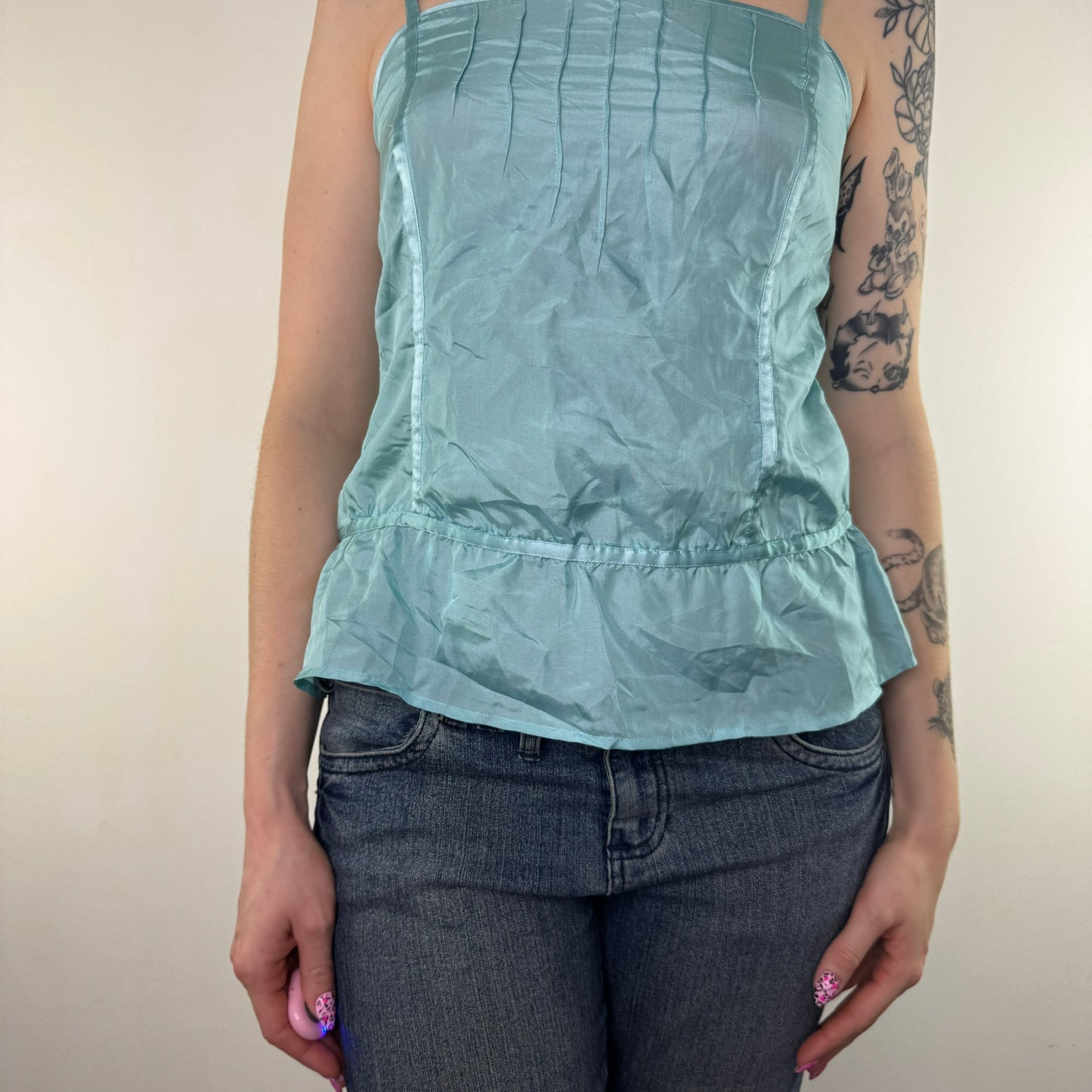 Y2K vintage silk cami top