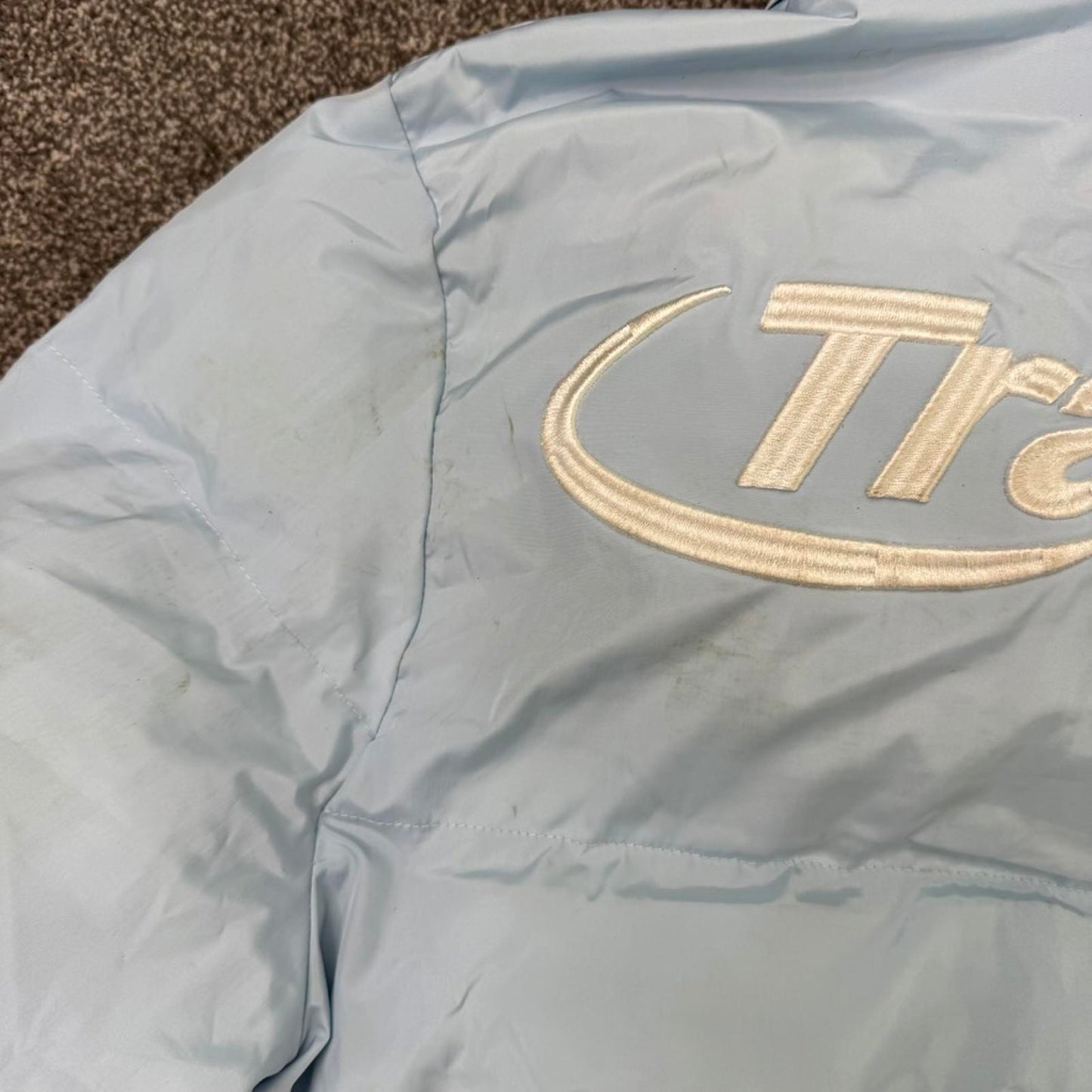 Trapstar puffer jacket coat with hood baby ice blue