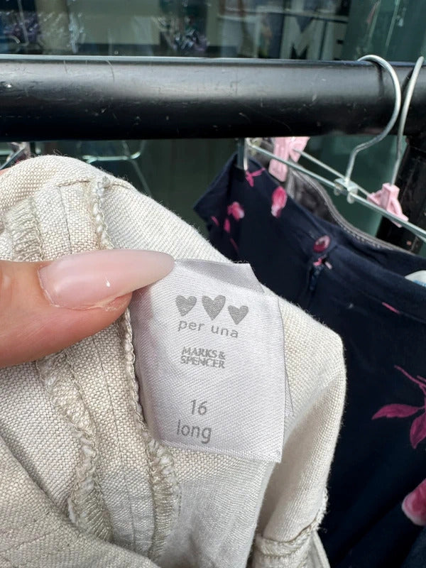 Y2K vintage Per Una linen blend maxi skirt a line