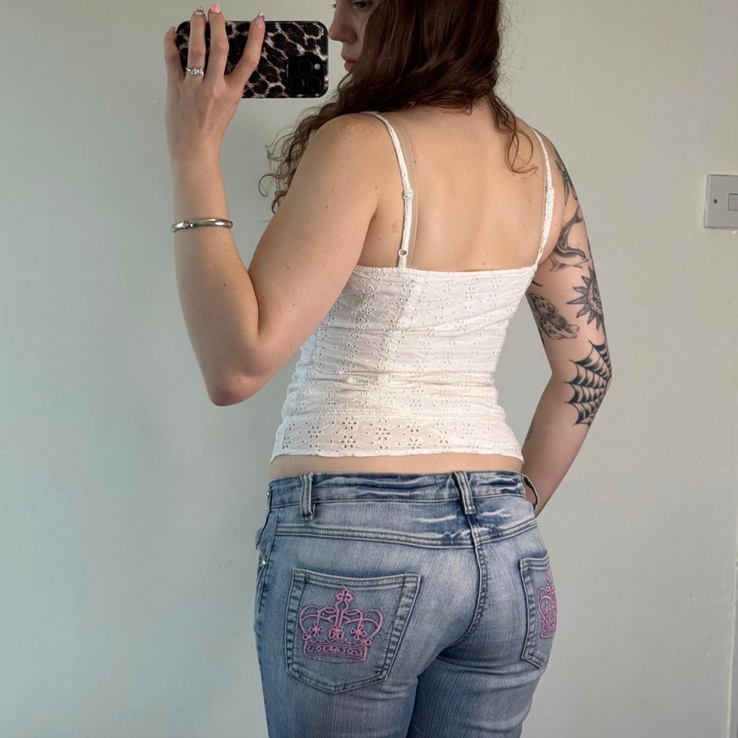 Y2K vintage coquette floral embroidery boho cami top summer square neck bust