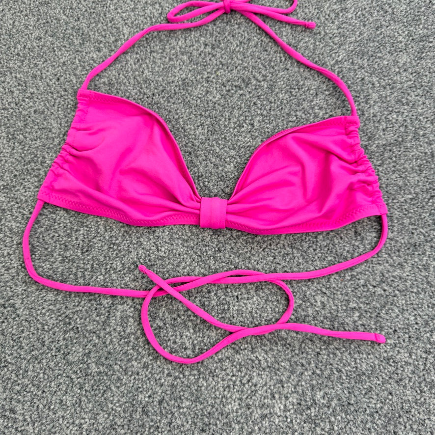 Y2K halter neck bow bikini set