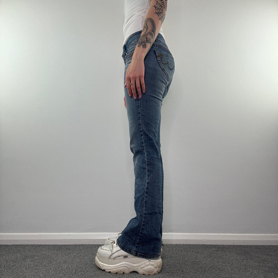 Y2K vintage Jane Norman low rise bootcut faded denim jeans