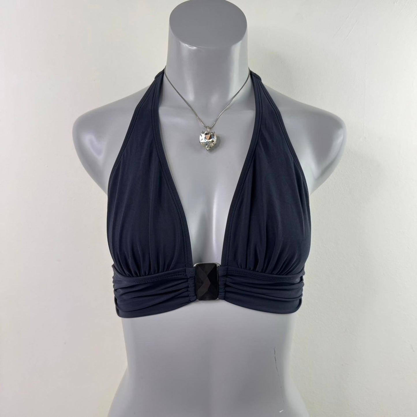 Y2K vintage halter halter neck swimwear bikini top gem tie bow