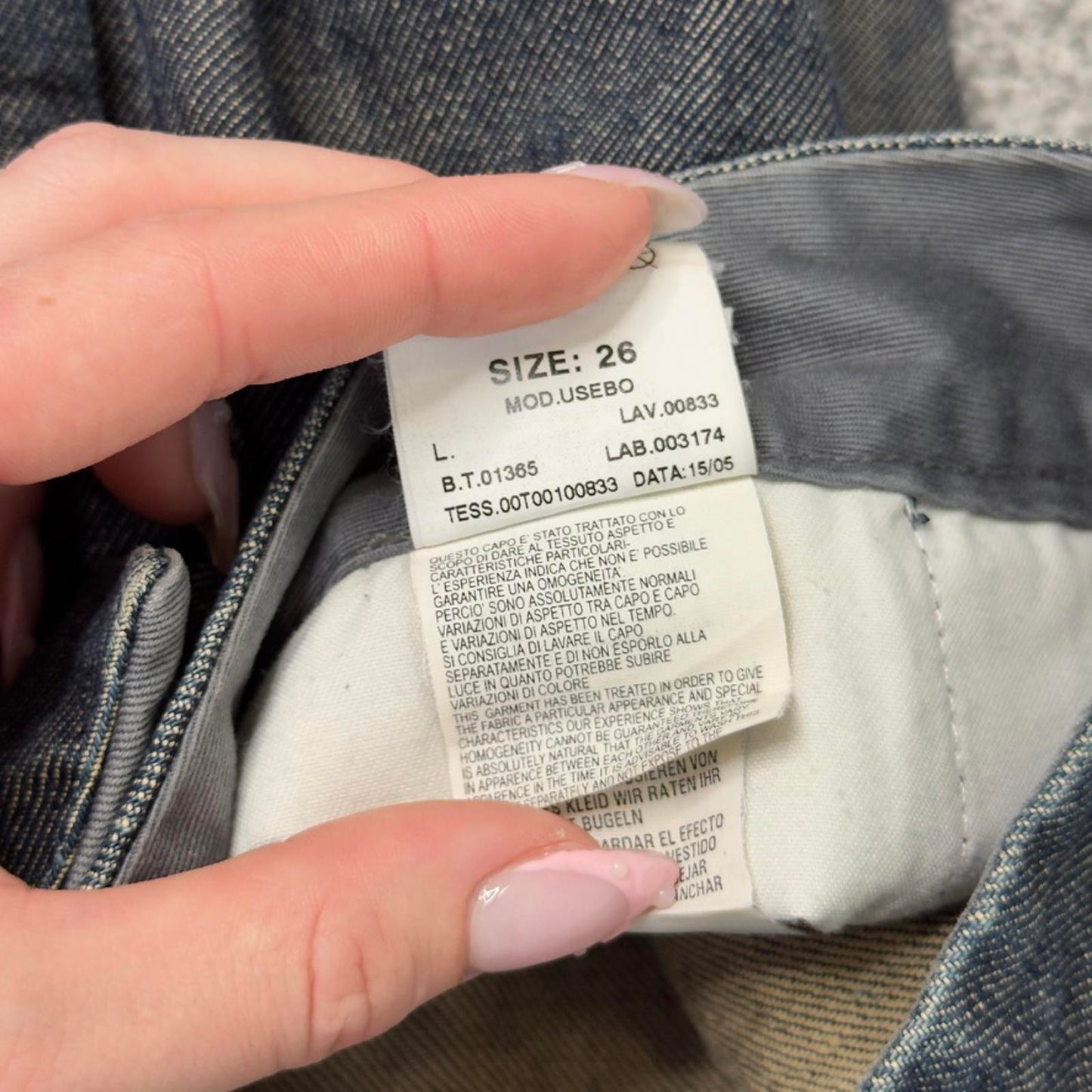 Y2K vintage Diesel low rise denim midi skirt