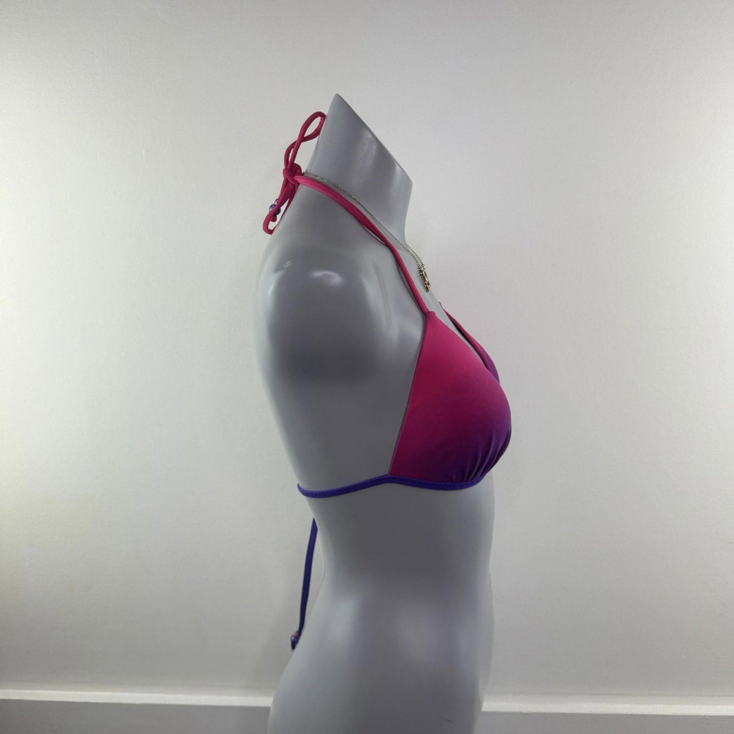 Y2K vintage slight push up halter neck swimwear top