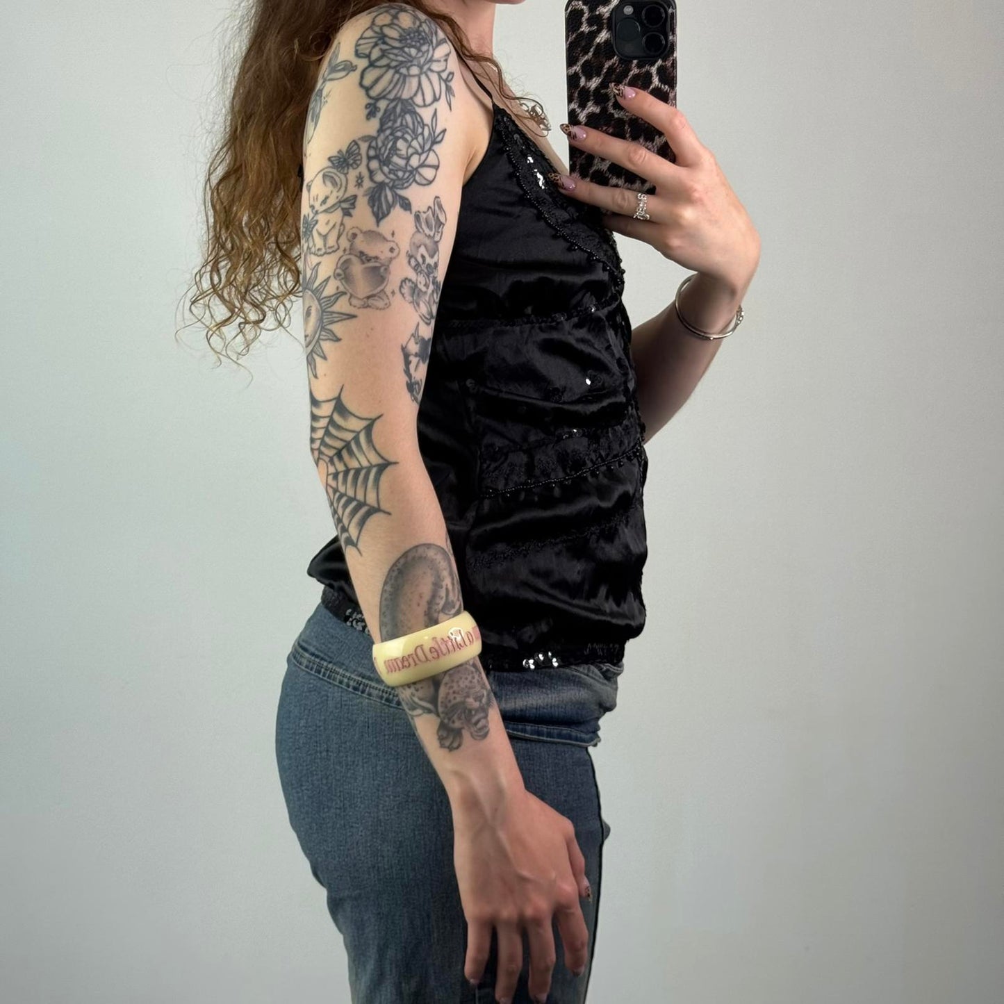 Y2K vintage satin beaded embellished sequin cami top embroidered party festival