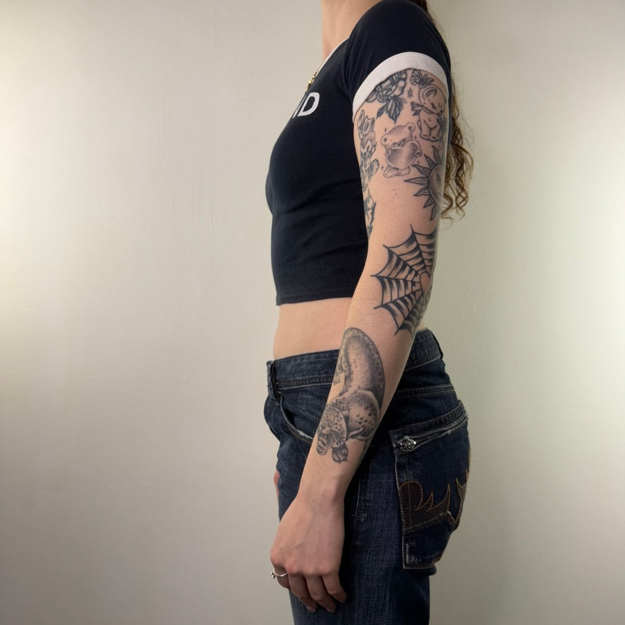 Y2K vintage England crop top